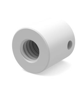 Plastic nut round version for ball screw spindle Ø 12 mm