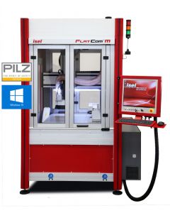 CNC milling machine FlatCom M with hood open